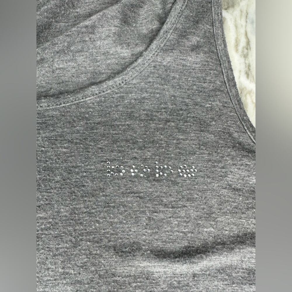 BEBE Bundle of 2 Strappy Side Workout Athleisure Tank Tops Grey Black Size Small - Picture 4 of 7